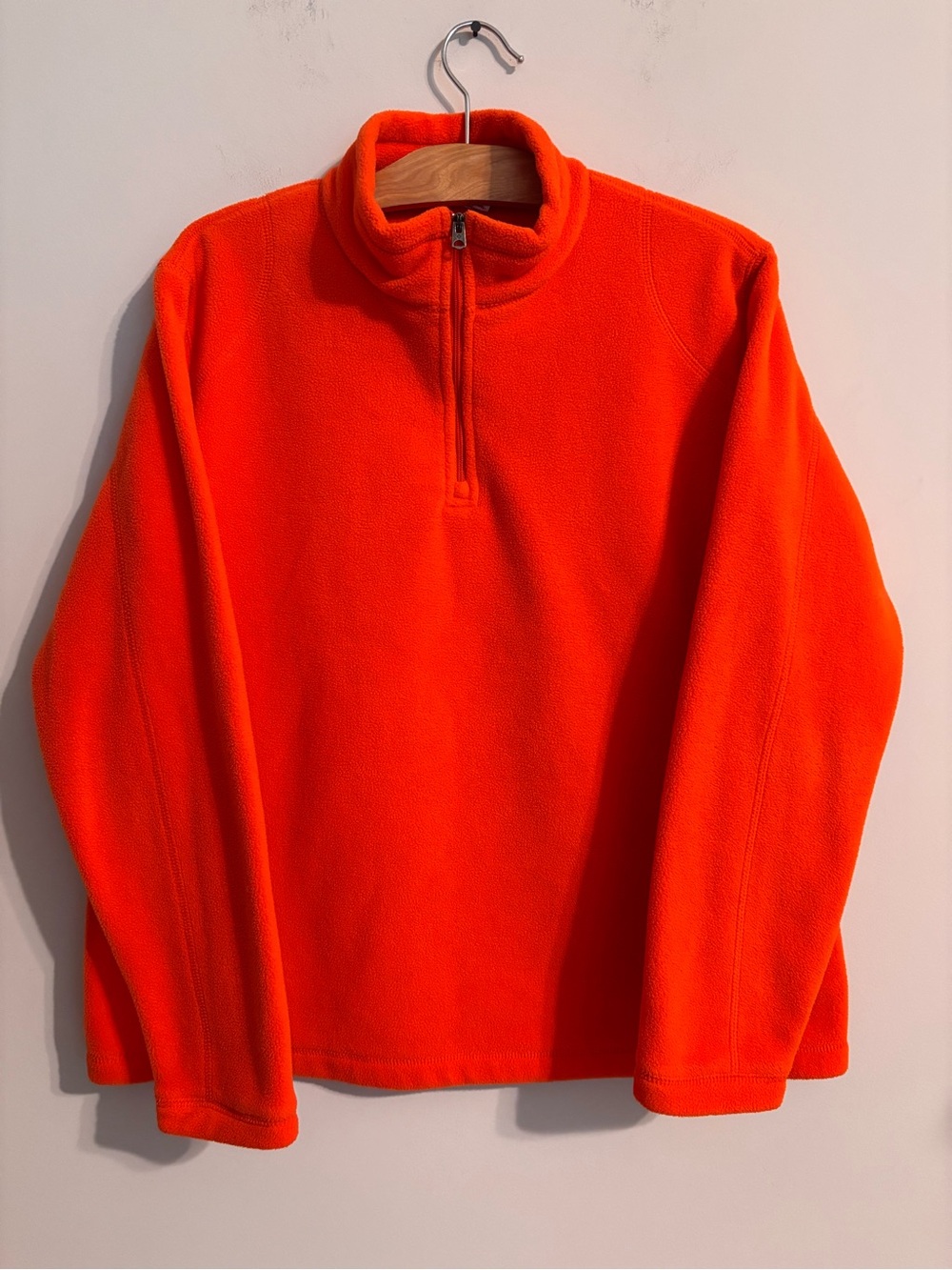 Columbia Women’s Orange Fleece 1/4 zip top